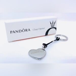 Pandora Silver Heart Key Holder Keychain